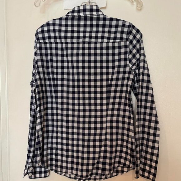 J CREW GINGHAM SHIRT NAVY - Picture 4 of 6